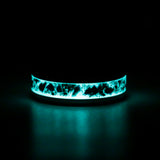 Black Emerald Meteorite - 8mm Tungsten Ring