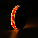 The Crimson Noir - 8mm Ceramic Red Opal Ring