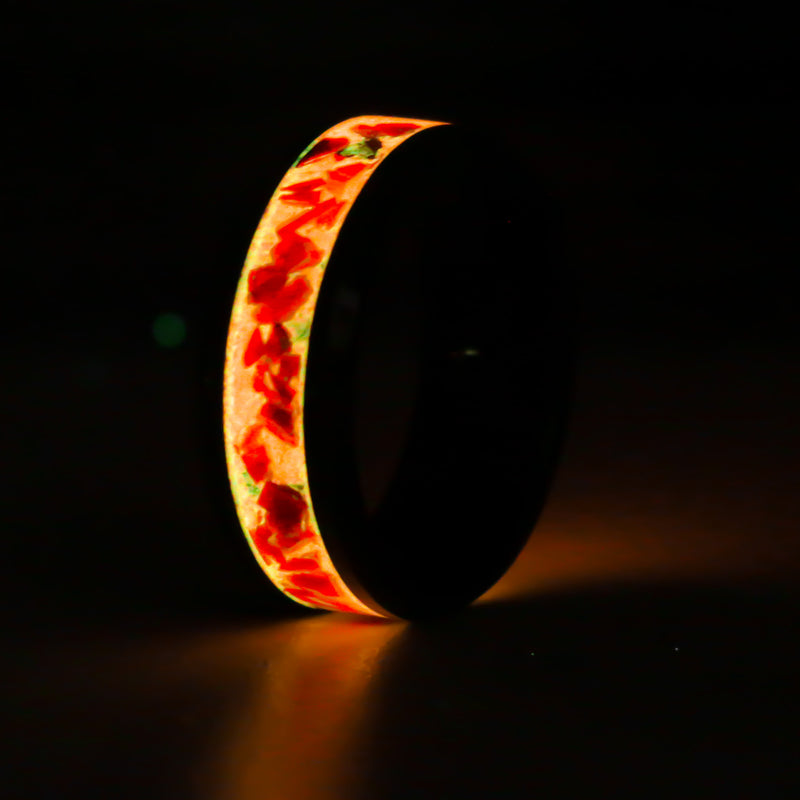 The Crimson Noir - 8mm Black Ceramic Ring