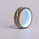 Volt Ring Two Tone - 7.5 size. Maple Wood