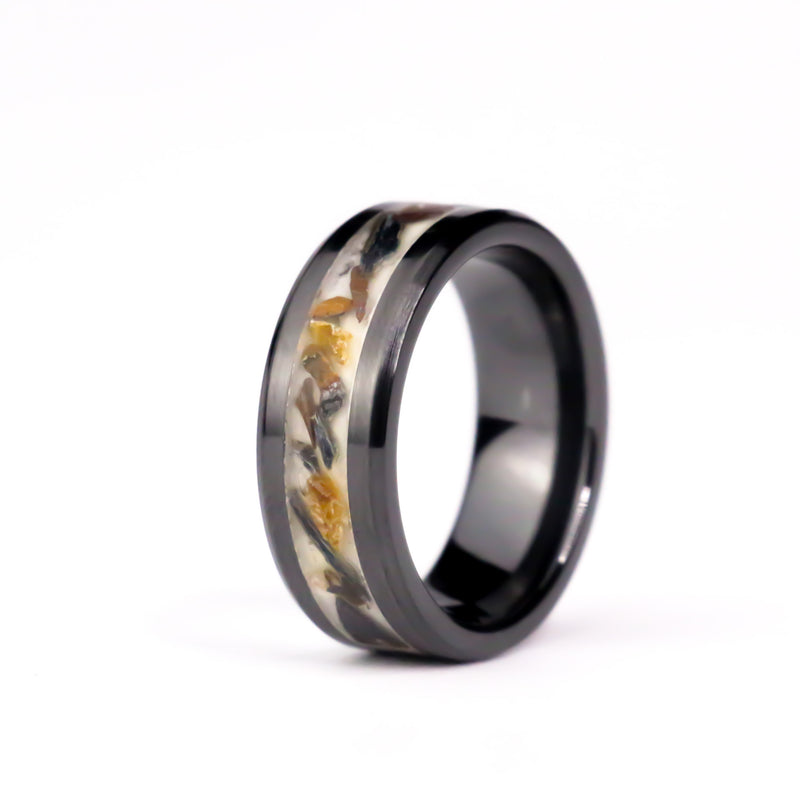 The Eye of The Tiger - 8mm Black Ceramic Ring