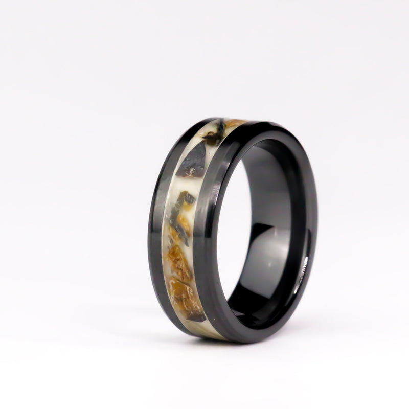 The Eye of The Tiger - 8mm Black Ceramic Ring