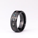 The Nebula Ash - 8mm Black Ceramic Ring