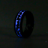 The Nebula Ash - 8mm Black Ceramic Ring