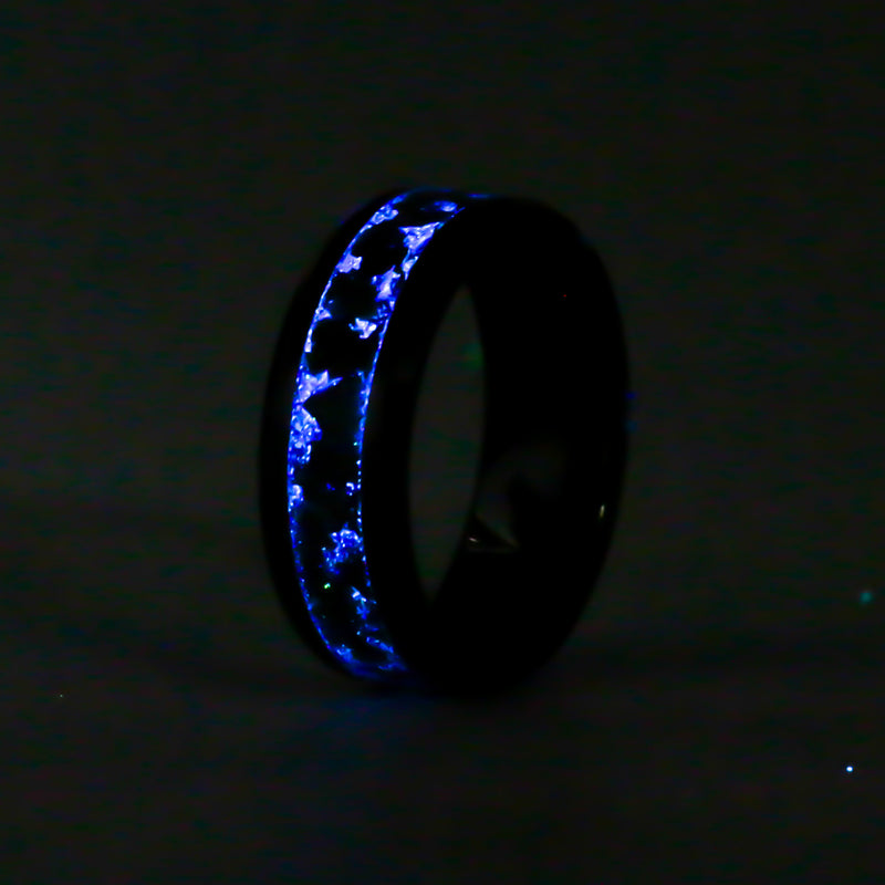 The Nebula Ash - 8mm Black Ceramic Ring