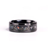 The Nebula Ash - 8mm Black Ceramic Ring