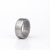 Size 6.5 etched muonionalusta meteorite ring