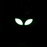 White carbon fiber alien keychain