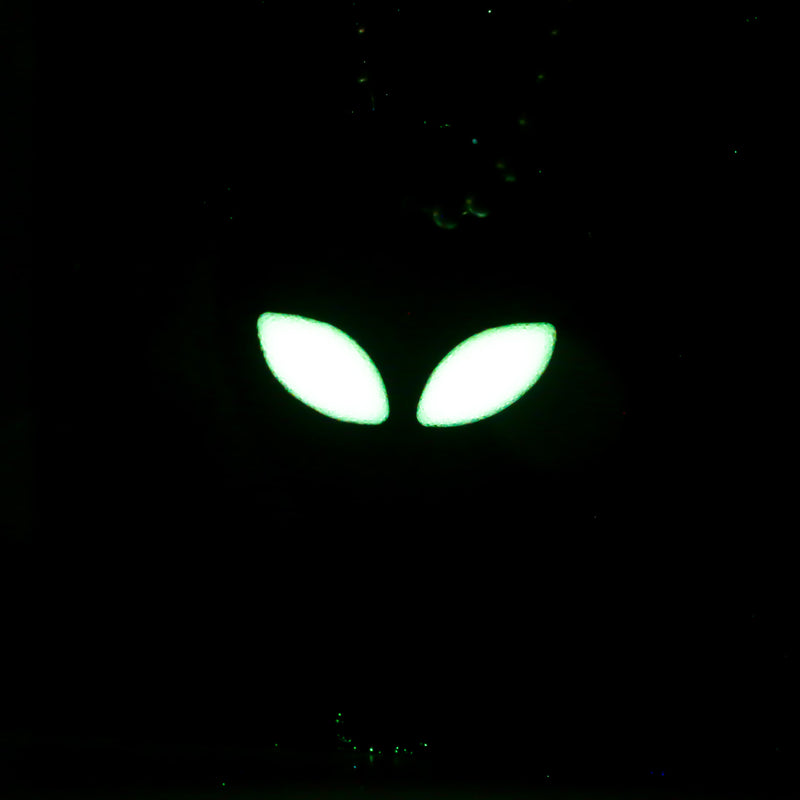 White carbon fiber alien keychain