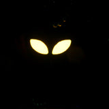 Orange carbon fiber alien keychain