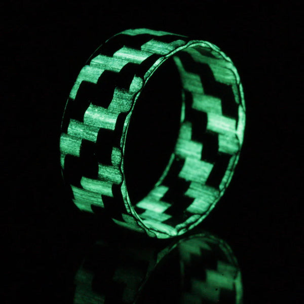 2x2 Twill Lume Carbon Fiber Ring