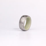 Damascus Steel and Aqua Glow - Size 5.5
