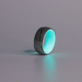 Damascus Steel and Aqua Glow - Size 5.5