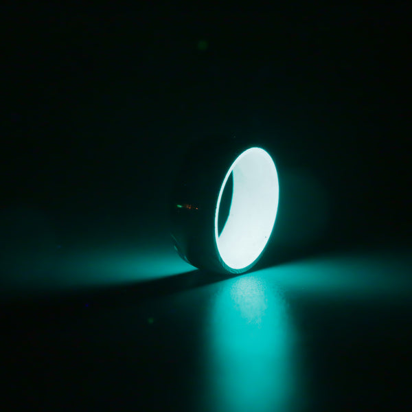 Damascus Steel and Aqua Glow - Size 5.5