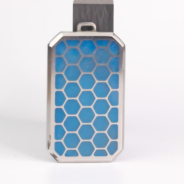 Blue Water Super Lume Titanium Hexagon Pendant