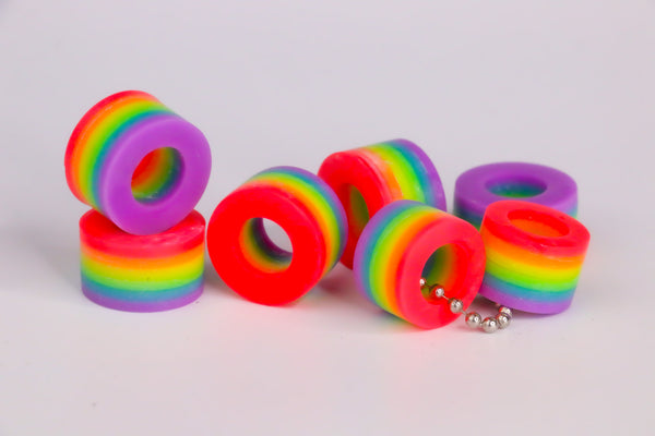 Rainbow Glow Bead Keychains