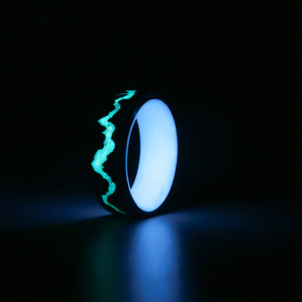 Two Lume Ebony Voltage Ring on Lume - Size 9