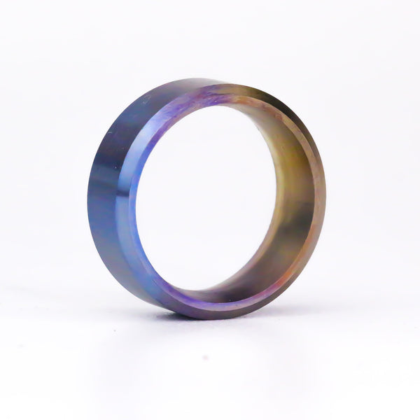 Multi Color Fade Anodized Titanium Ring - Size 11