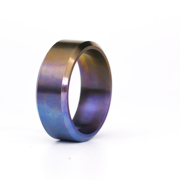 Multi Color Fade Anodized Titanium Ring - Size 11