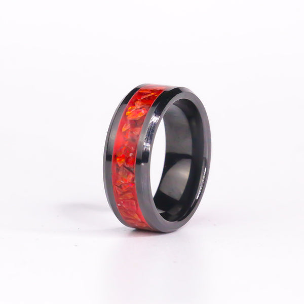 Crimson Red On Tungste - Size 9