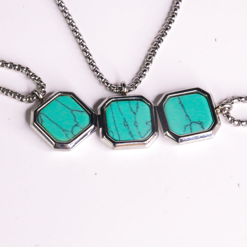 Stone Pendant Necklace with chain
