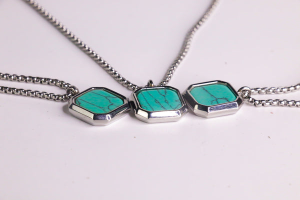 Stone Pendant Necklace with chain