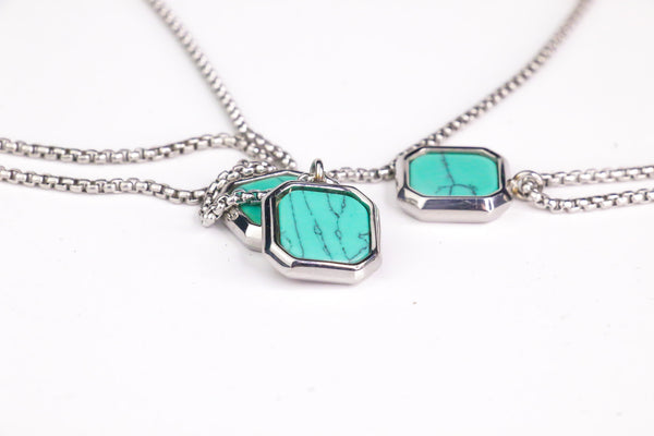 Stone Pendant Necklace with chain