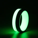 Cuff Carbon Fiber Super Lume Ring - Size 9.5
