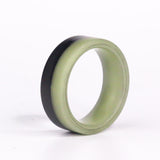 Cuff Carbon Fiber Super Lume Ring - Size 9.5