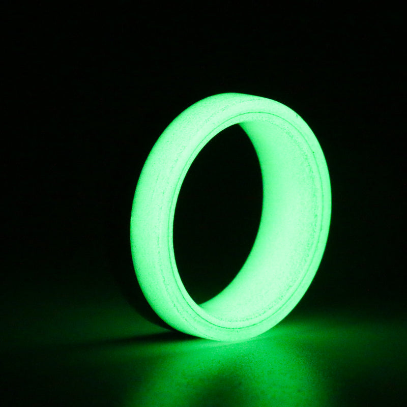 Cuff Carbon Fiber Super Lume Ring - Size 9.5