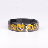 The Gear Ring on Carbon Fiber - size 13.75