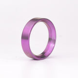 Pink/Magenta Mega Chamfer Titanium Flat Band - Size 12.5
