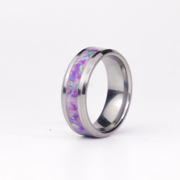 The Lavender Opal Ring in Tungsten - Size 10.5