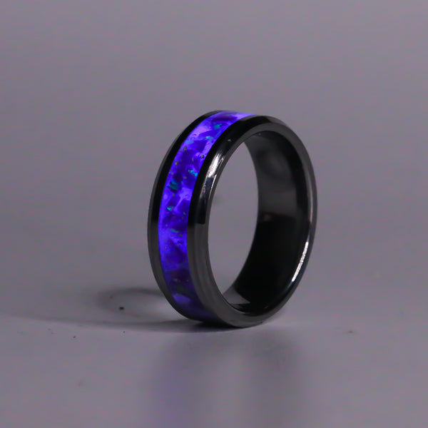 The Lavender Opal Ring in Tungsten - Size 10.5