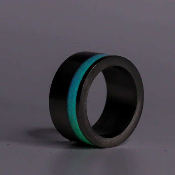 The Cigar Titanium Ring Color Shift Purple - Size 10.75