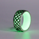 Silver Grid Super Lume Ring - Size 10.5