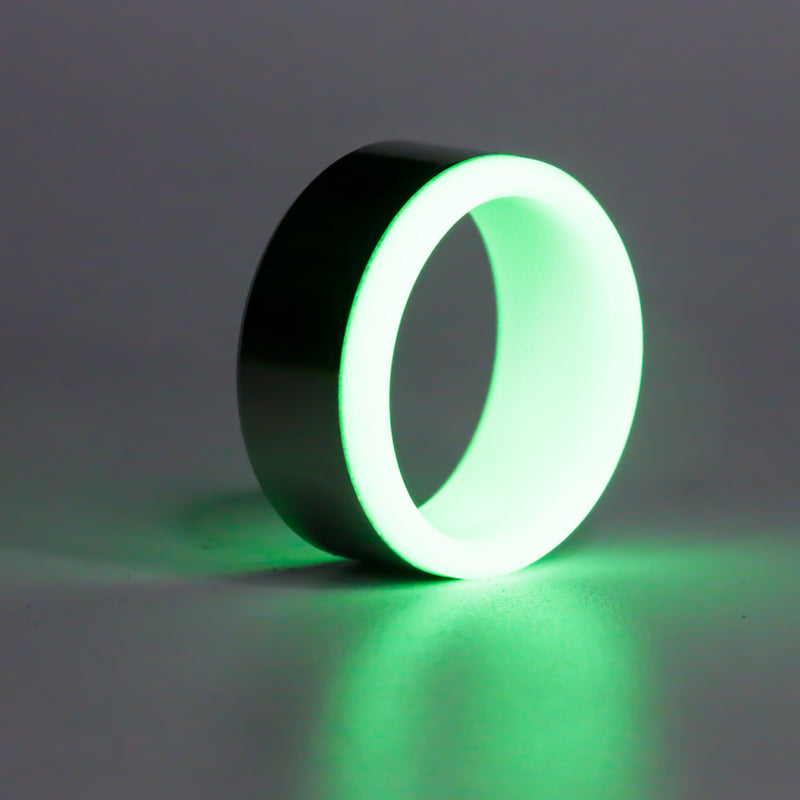 Titanium Super Lume Ring With Cuff - Size 13.25