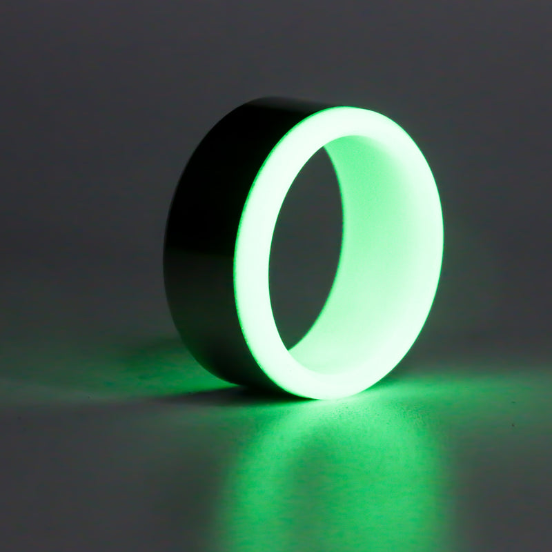 Titanium Super Lume Ring With Cuff - Size 13.25