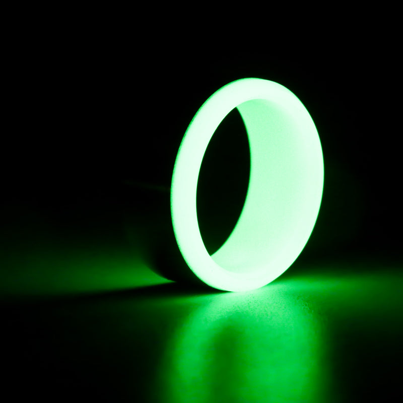 Titanium Super Lume Ring With Cuff - Size 13.25