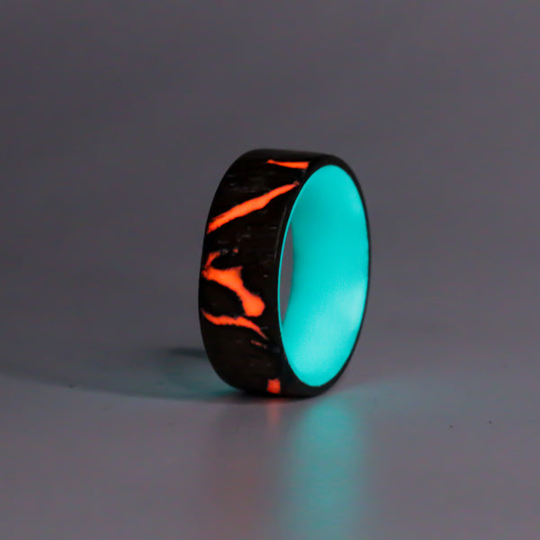 Phantom Voltage Ring on Walnut Wood Side volts - Size 8.25