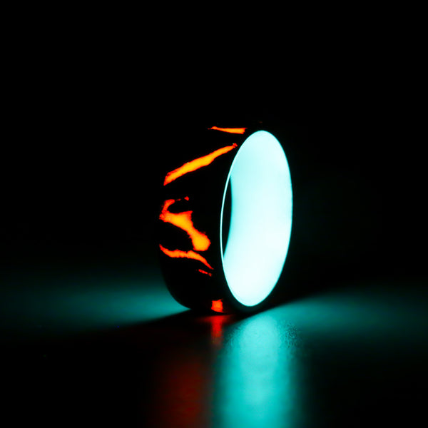 Phantom Voltage Ring on Walnut Wood Side volts - Size 8.25