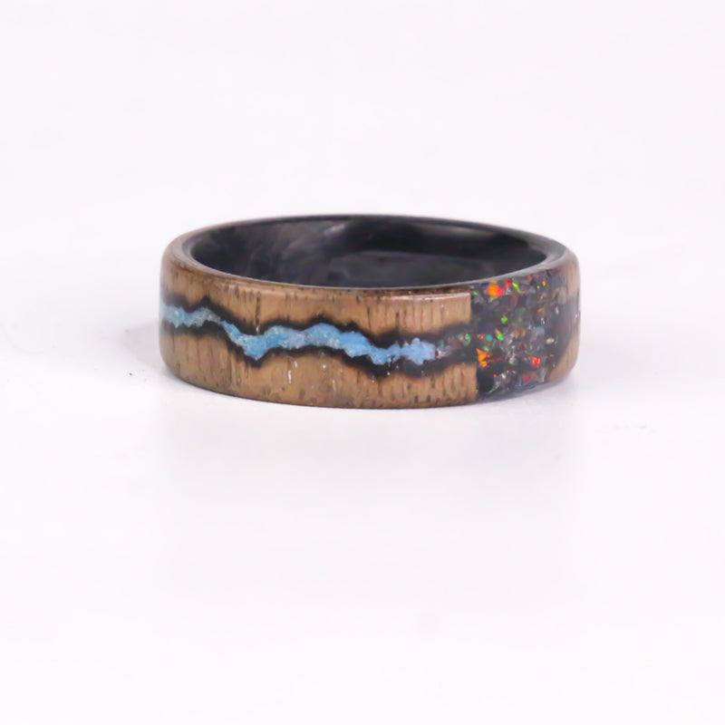 Opal and Glow on cherry over forged carbon - Size 12