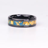 24K gold and royal blue on ceramic - Size 13.5