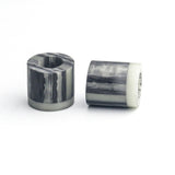 White and Blue Carbon Beads