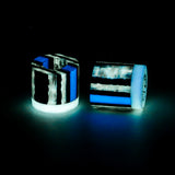 White and Blue Carbon Beads
