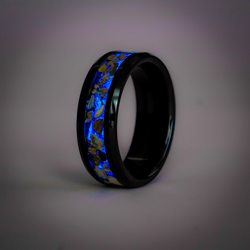 The Blue Mammoth - 8mm Black Ceramic Ring