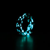 Alien Carbon Fiber Ring - Blue
