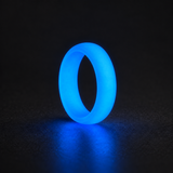 Cobalt Halo ring glowing electric cobalt blue