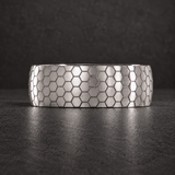 The Inverted Hive — Sterling Silver Honeycomb Ring