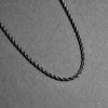 Black Stainless Steel Twist Rope Chain 5mm